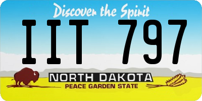 ND license plate IIT797