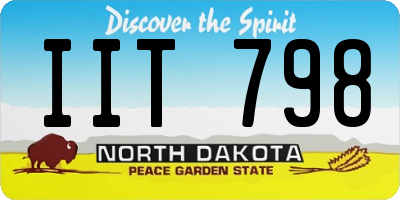 ND license plate IIT798