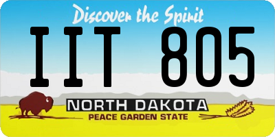 ND license plate IIT805