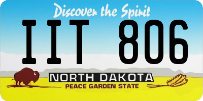 ND license plate IIT806