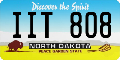 ND license plate IIT808