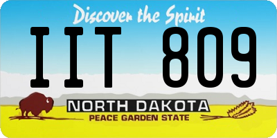 ND license plate IIT809