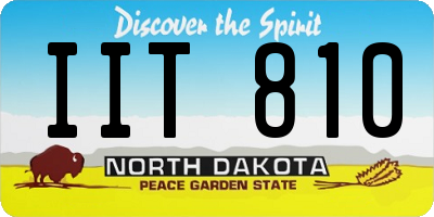 ND license plate IIT810