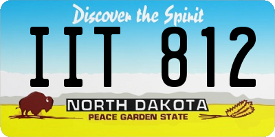 ND license plate IIT812