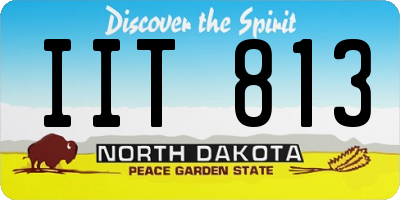 ND license plate IIT813