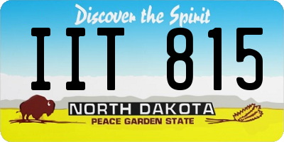 ND license plate IIT815