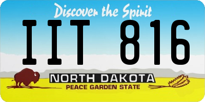 ND license plate IIT816