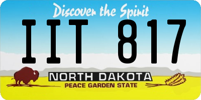 ND license plate IIT817
