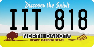 ND license plate IIT818
