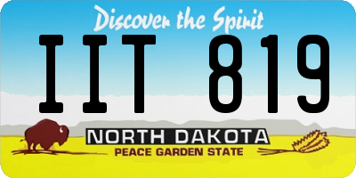 ND license plate IIT819