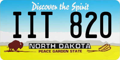 ND license plate IIT820