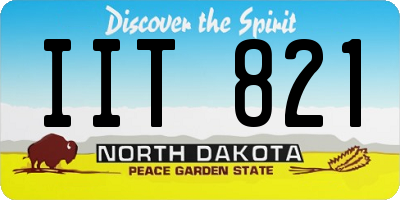 ND license plate IIT821