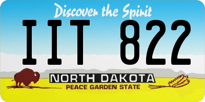 ND license plate IIT822
