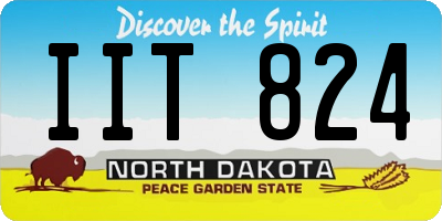 ND license plate IIT824