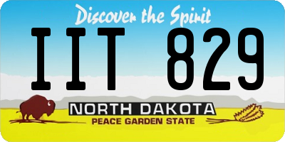 ND license plate IIT829
