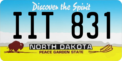 ND license plate IIT831