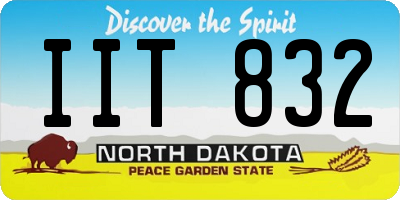 ND license plate IIT832