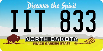 ND license plate IIT833