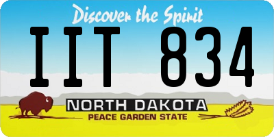 ND license plate IIT834