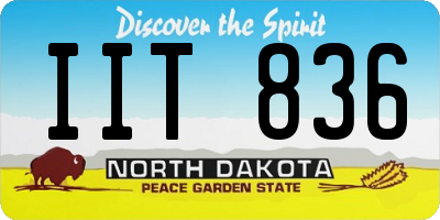 ND license plate IIT836
