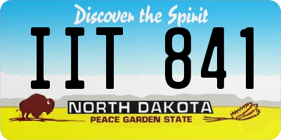 ND license plate IIT841