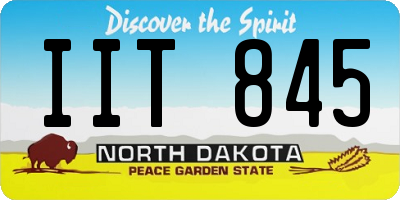 ND license plate IIT845