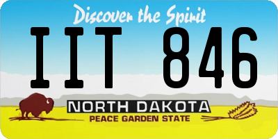 ND license plate IIT846