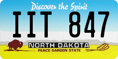 ND license plate IIT847