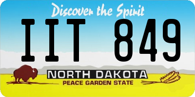 ND license plate IIT849
