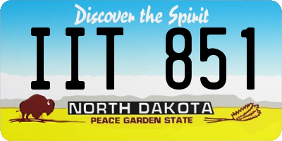 ND license plate IIT851