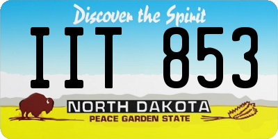 ND license plate IIT853