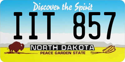 ND license plate IIT857