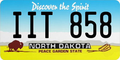 ND license plate IIT858