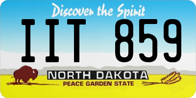 ND license plate IIT859
