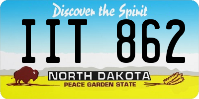 ND license plate IIT862