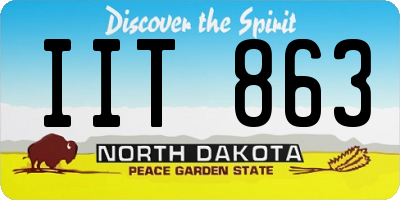 ND license plate IIT863
