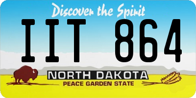 ND license plate IIT864