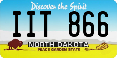 ND license plate IIT866