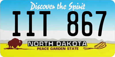 ND license plate IIT867
