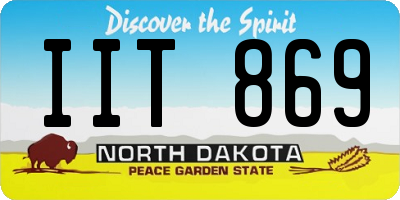 ND license plate IIT869