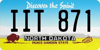 ND license plate IIT871