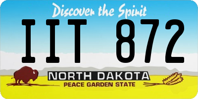 ND license plate IIT872
