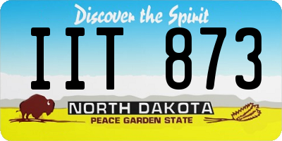 ND license plate IIT873