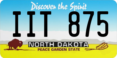 ND license plate IIT875
