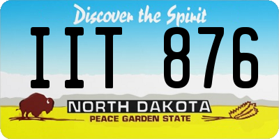 ND license plate IIT876