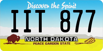 ND license plate IIT877