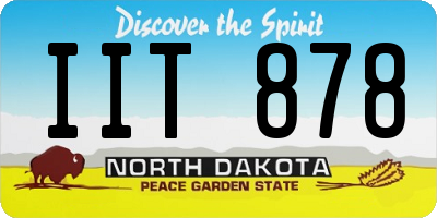 ND license plate IIT878