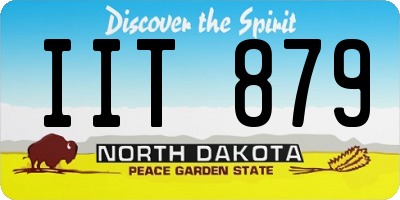 ND license plate IIT879