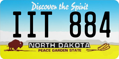 ND license plate IIT884