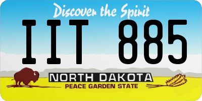 ND license plate IIT885